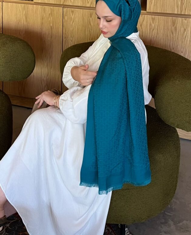 İTHAL A+ Salvatore Yün İpek Çift Taraflı Marka Şal 87452 - Zümrüt