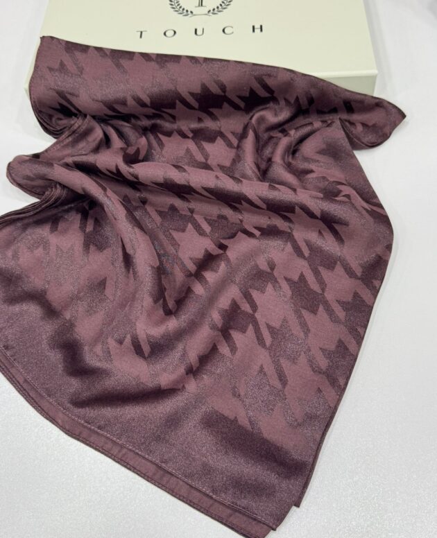 Kazayağı Desen İpeksi Jakar Şal-75312-Erik çürüğü