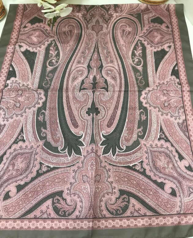 Etro Pamuk İpek Şal -987654 Eflatun