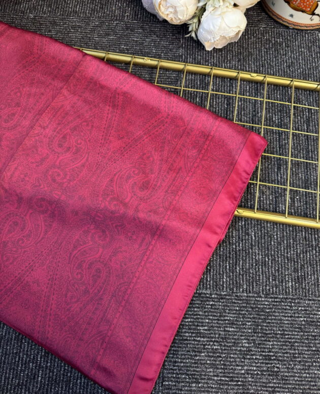 Nisyan Vual İpek Şal-901465-Kırmızı