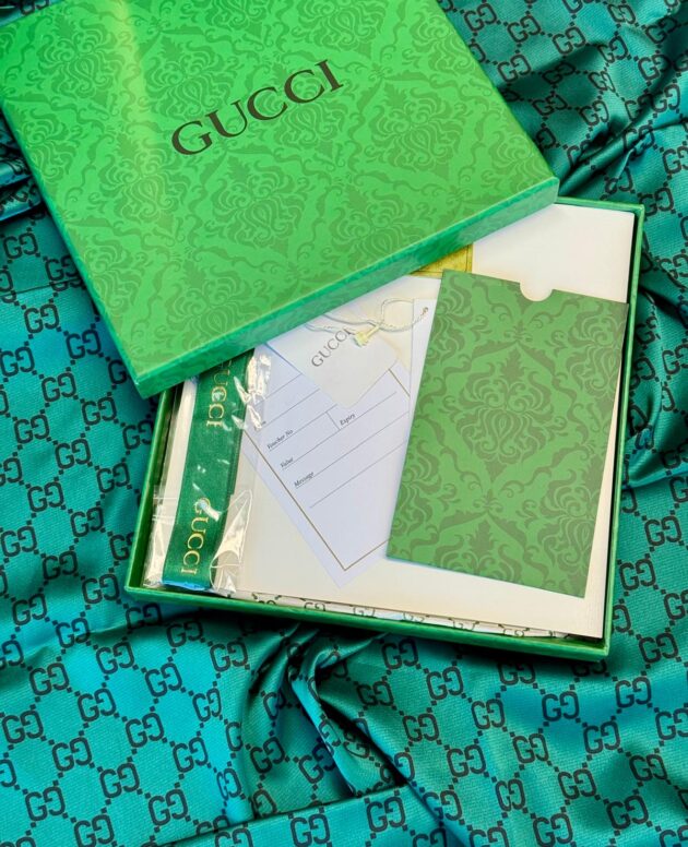 İthal Çifttaraflı Gucci İnci Vual İpek Şal-50140 - Zümrüt