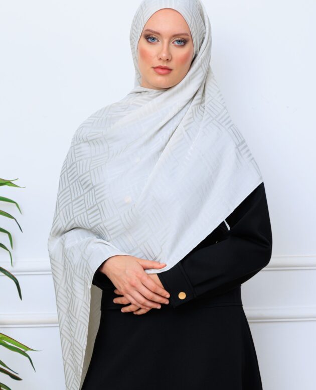 Kibrit Desen İpeksi Jakar Şal 44511 - Taş