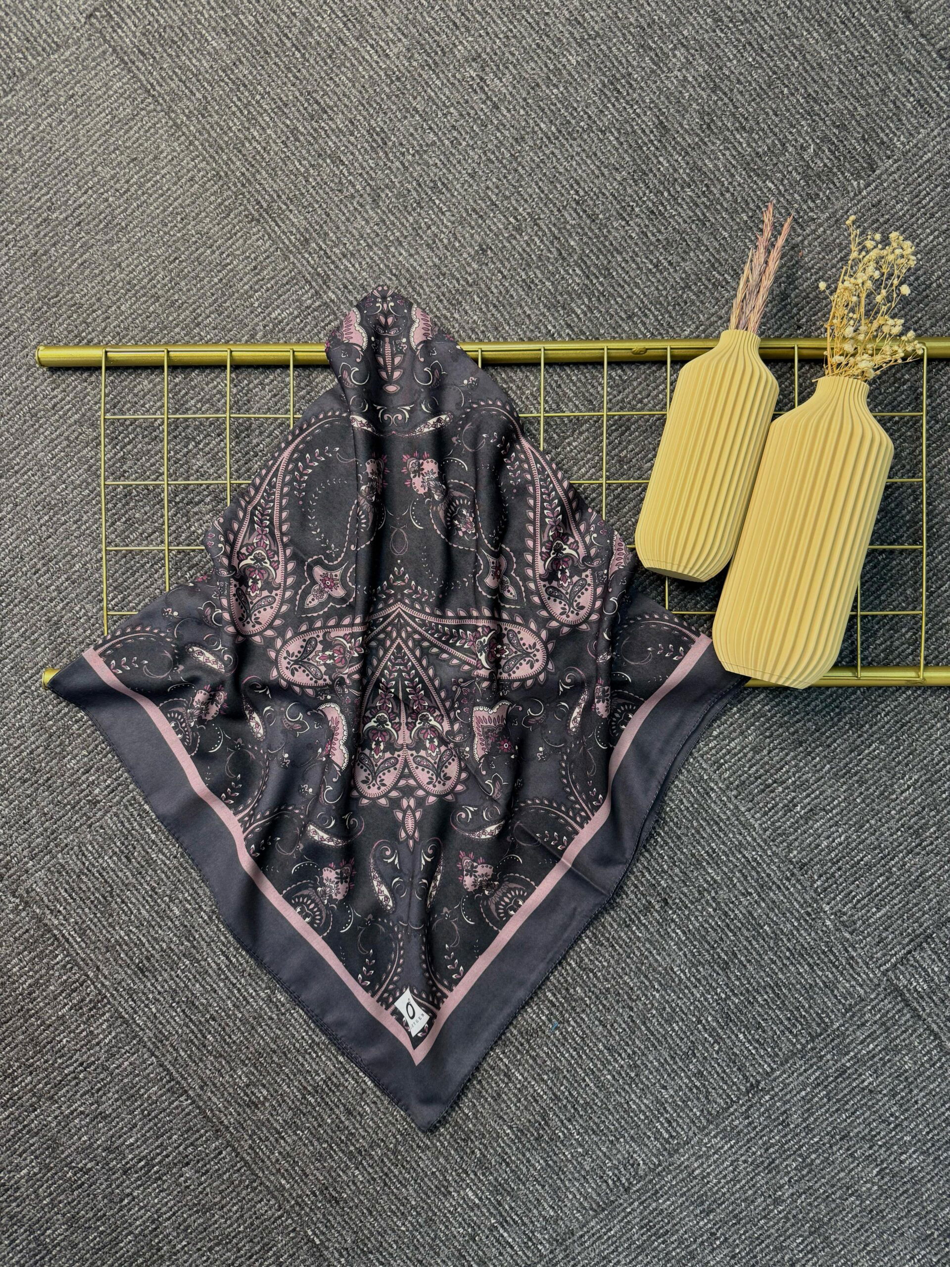 Naturel Pamuk İpek Eşarp-545658-Gece Pembesi