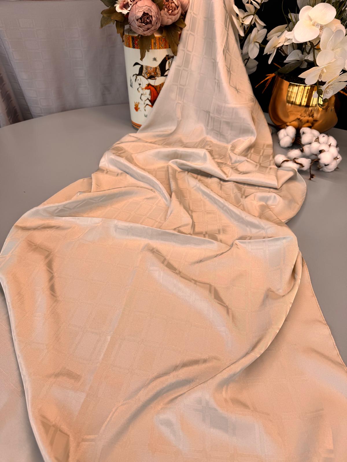 Kare Desen İpeksi Jakar Şal - 14870 - Lila