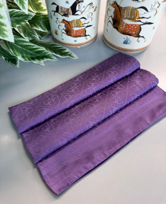 Guess Desen İpeksi Jakar Şal-75896-Mor