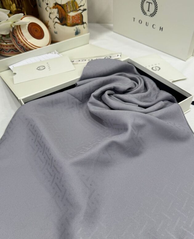 New Desen Pamuk Jakar İpek Şal - 19450 - Gri