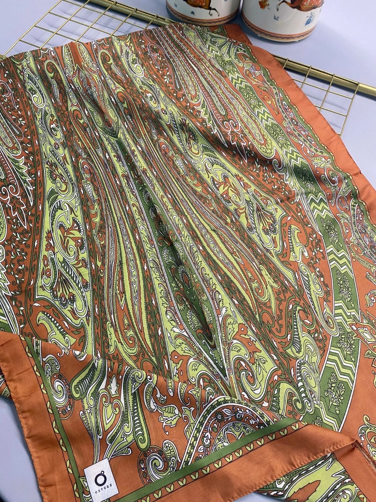 Etro Pamuk İpek Şal 52340 - soft turuncu - Görsel 5