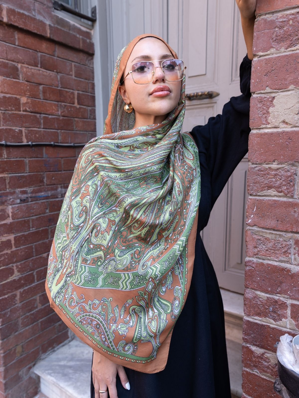 Etro Pamuk İpek Şal 52340 - soft turuncu - Görsel 2