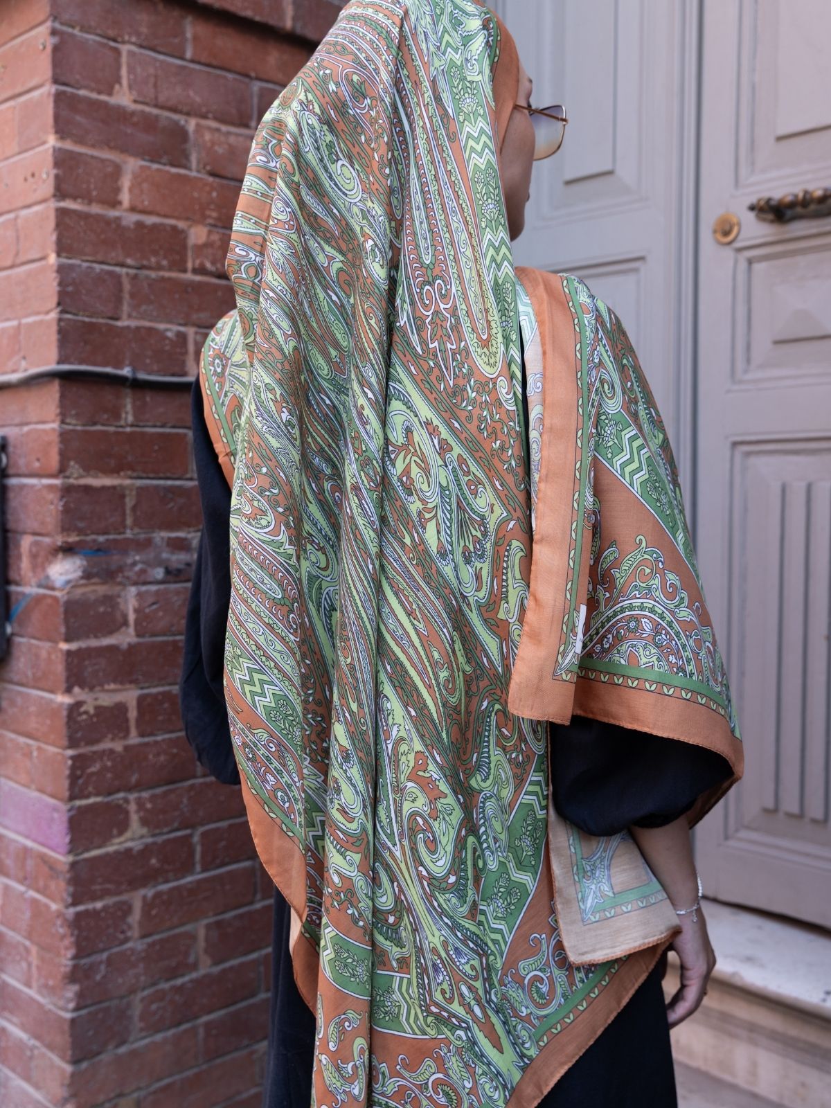 Etro Pamuk İpek Şal 52340 - soft turuncu - Görsel 3