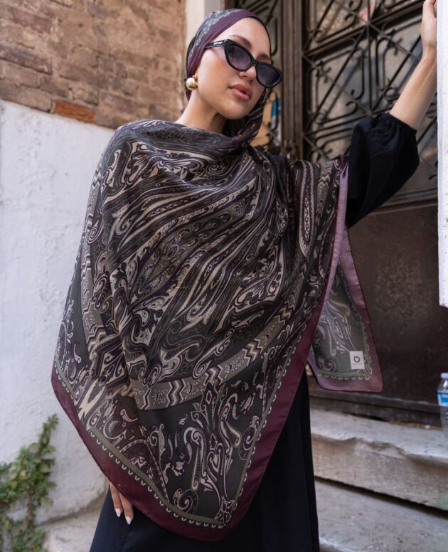 Etro Pamuk İpek Şal 52340 - Kahve