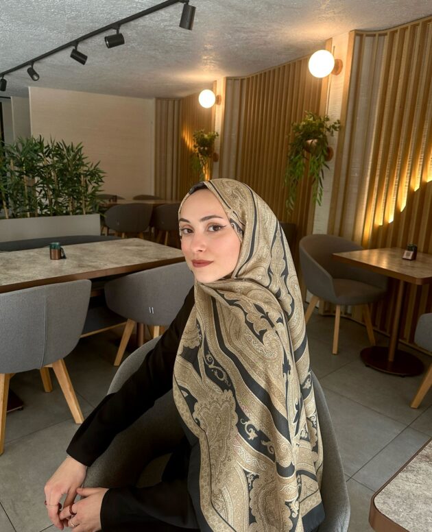 Etro Pamuk İpek Şal -987654. Gold Siyah