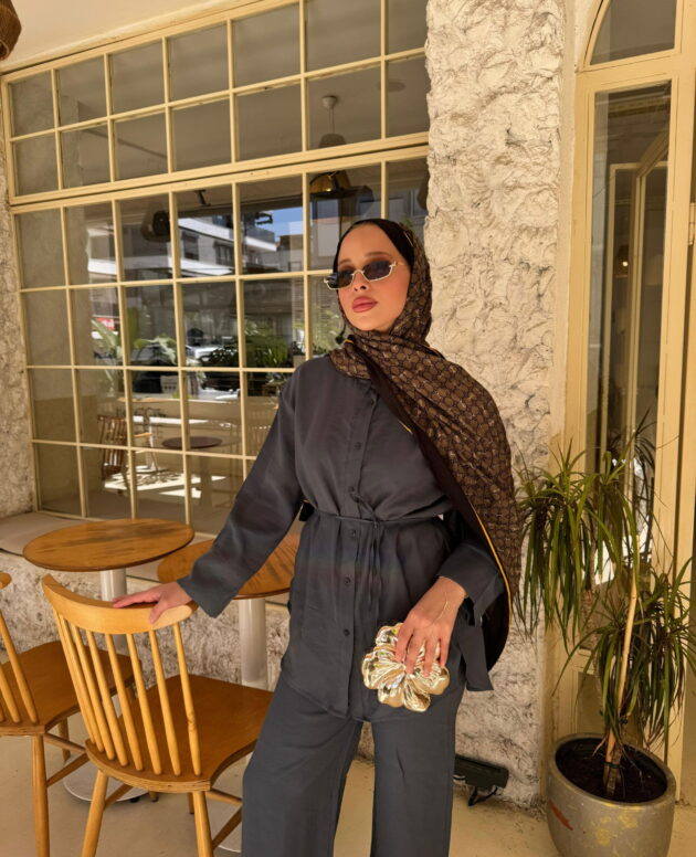 Gucci A Kalite İthal Yün İpek Şal - Siyah-Turuncu