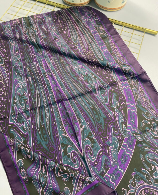 Etro Pamuk İpek Şal 52340 - Mürdüm