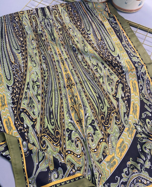 Etro Pamuk İpek Şal 52340 - Yağ Yeşili