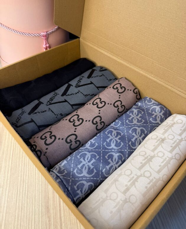 Çok Avantajlı Kutu 5'Li Kaşmir İpek Şal