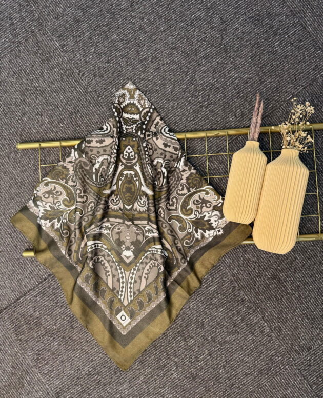 Etro Pamuk İpek Eşarp-27091-Yeşil Harmoni