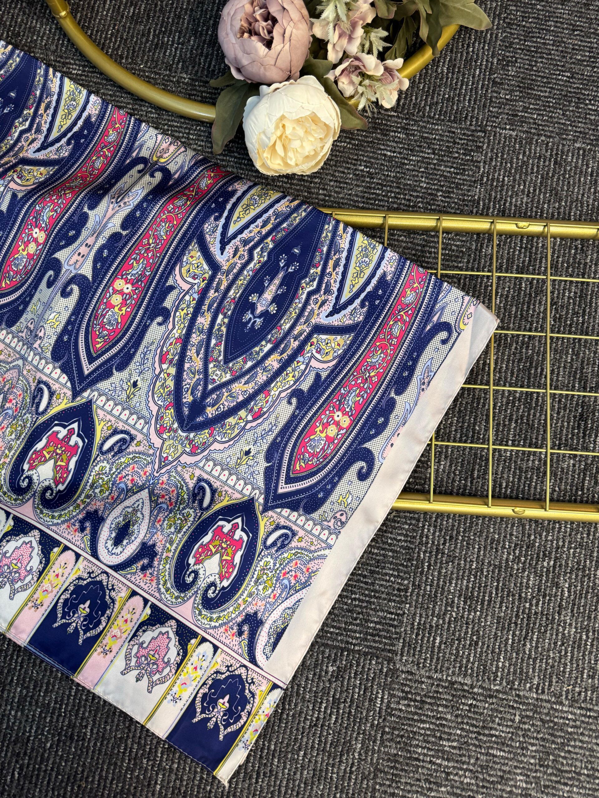 Anka Desen Vual İpek Şal-768568- Pudra