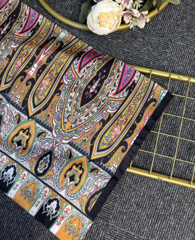 Anka Desen Vual İpek Şal-768568- Camel