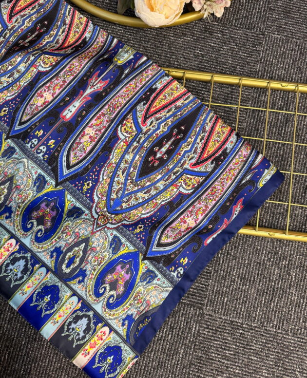 Anka Desen Vual İpek Şal-768568- Saks