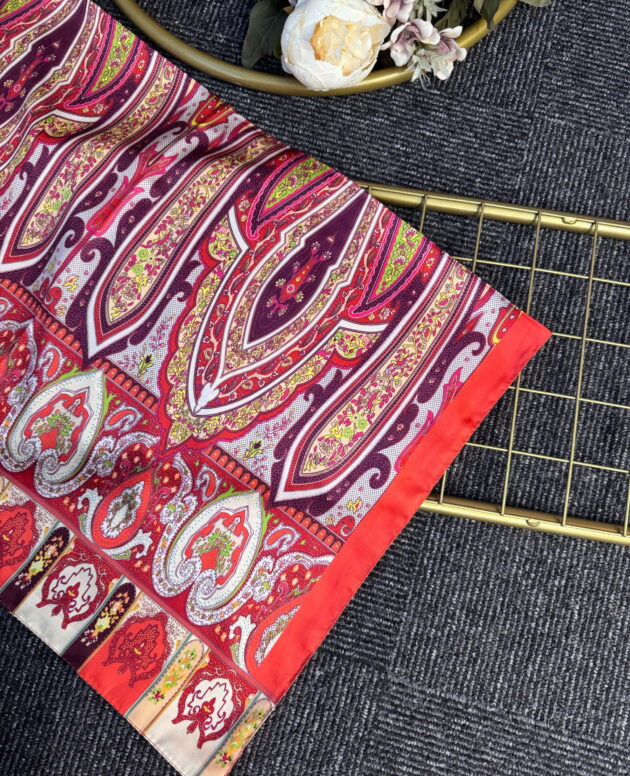 Anka Desen Vual İpek Şal-768568-Portakal Çiçeği