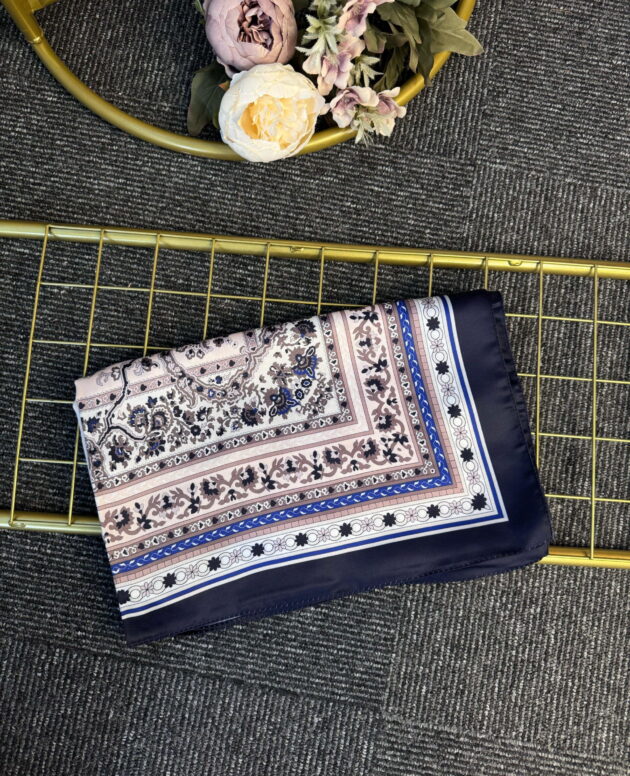 Etnik Desen Pamuk İpek Şal-456789-Somon