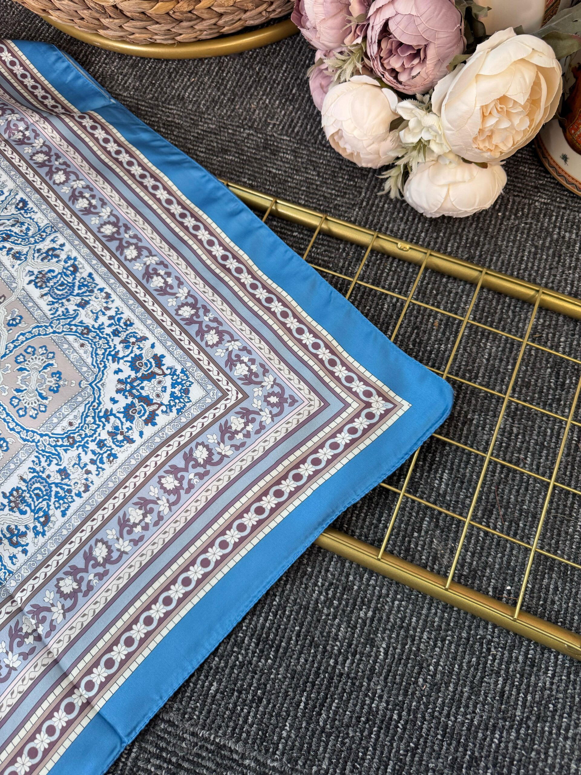 Lavinya Vual İpek Şal -4031152-Mercan