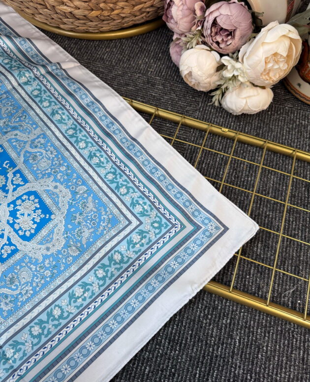 Lavinya Vual İpek Şal -4031152-Turkuaz