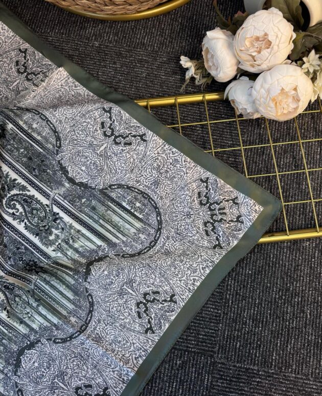 Diamond Desen Vual İpek Şal-030405-Çağla