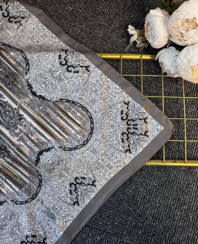 Diamond Desen Vual İpek Şal-030405-Mocha