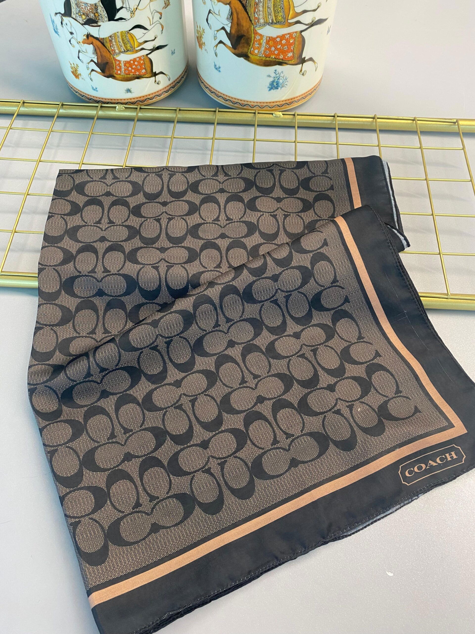 COACH DESEN PAMUK İPEK ŞAL-10006-SİYAH