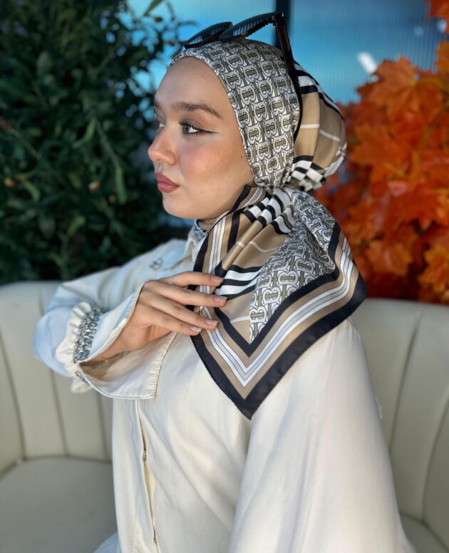 Burberry Vual İpek Eşarp-6203162-Latte