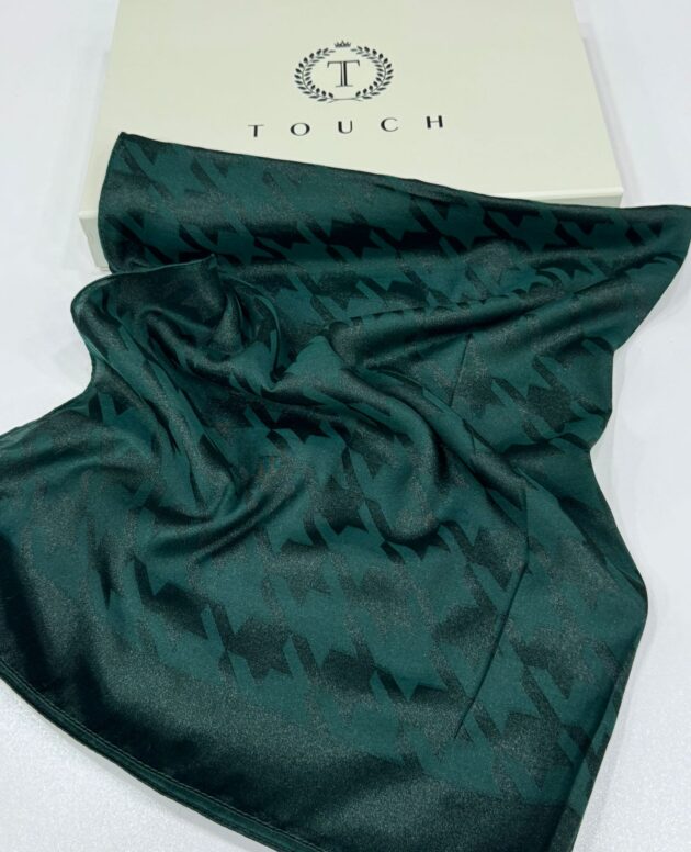 Kazayağı Desen İpeksi Jakar Şal-75312-Yeşil