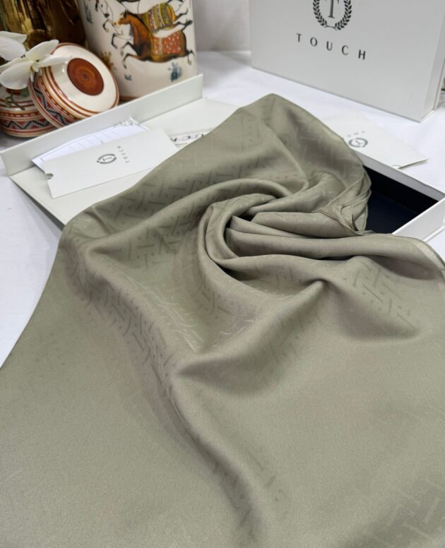 New Desen Pamuk Jakar İpek Şal - 19450 - Su Yeşili