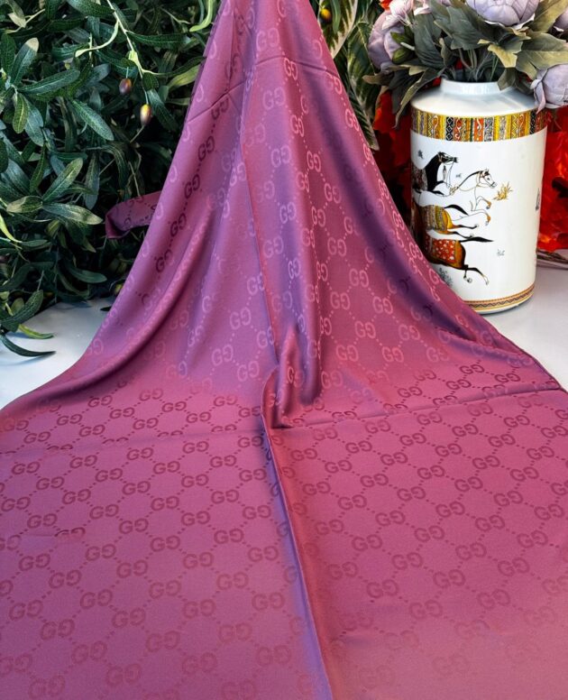 G Desen Pamuk İpeksi Jakar Şal 908204 - Açık Mor