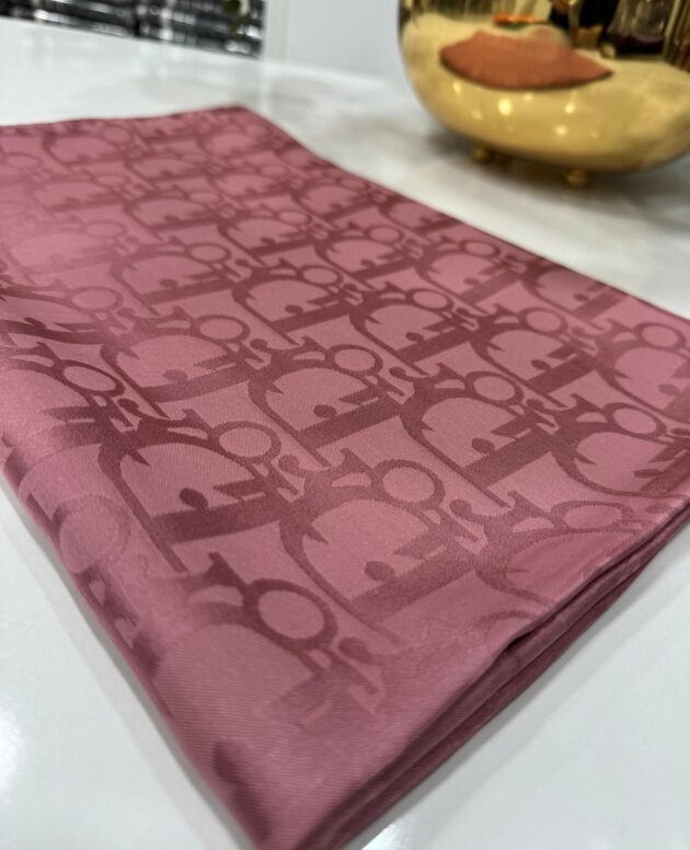 Dior Desen Pamuk İpeksi Jakar Şal 88731 - Japon Kirazı