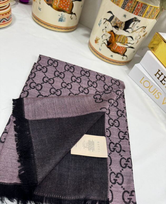 İTHAL A+++ Yün İpek Çift Taraflı Marka Şal 87452 - Vizon