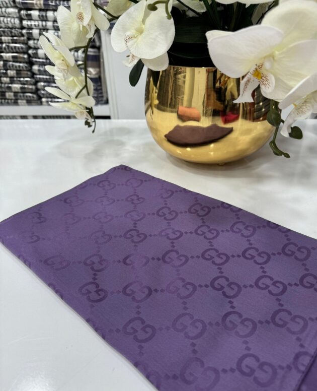 G Desen Pamuk İpeksi Jakar Şal - Mürdüm