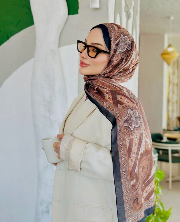 Etro Pamuk İpek Şal -987654 Karamel/Siyah