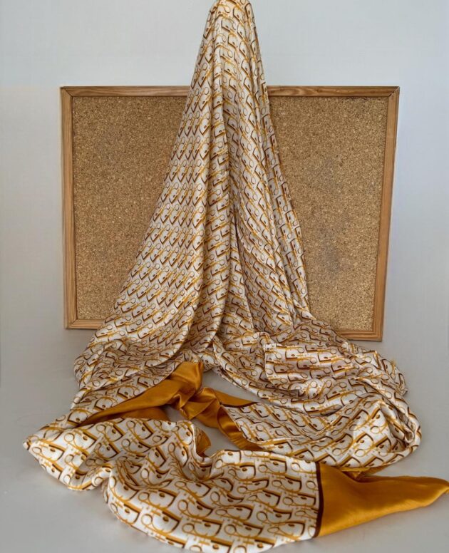 Dior İthal Vual İpek Şal 014461 - Camel