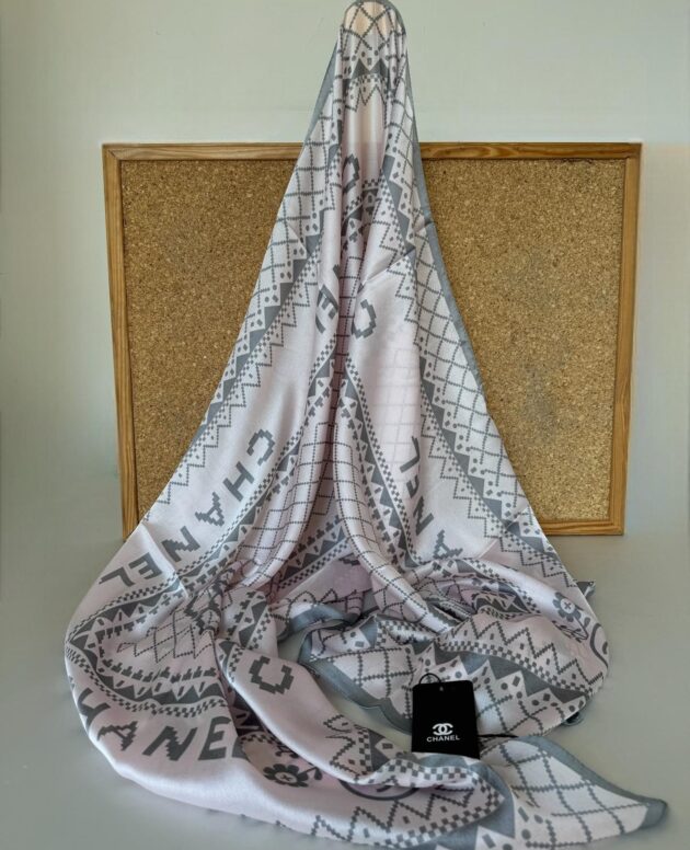 Chanel İthal Vual İpek Şal 014461 - Toz Pembe