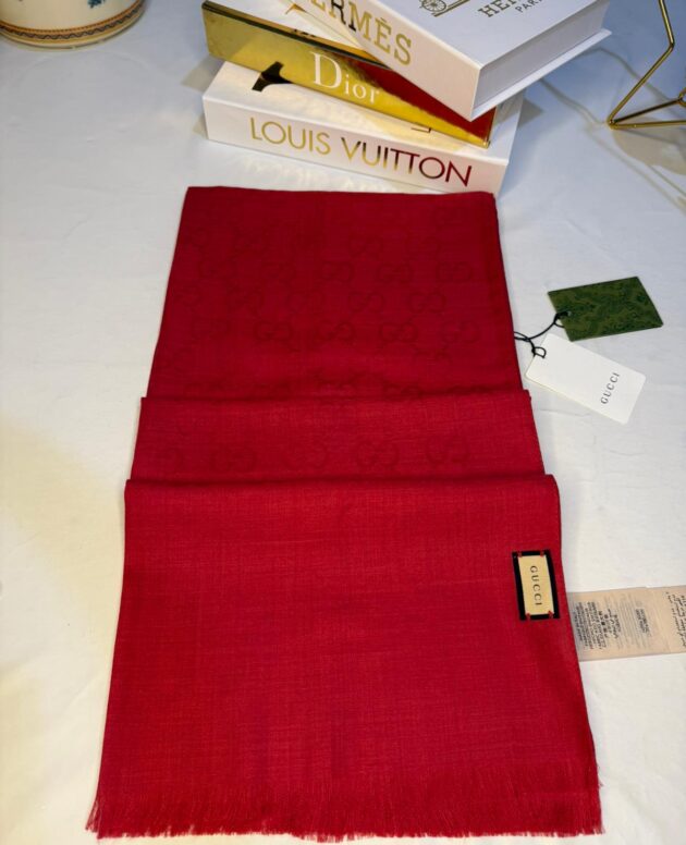 İTHAL A+++ Yün İpek Çift Taraflı Marka Şal 87452 - Bordo