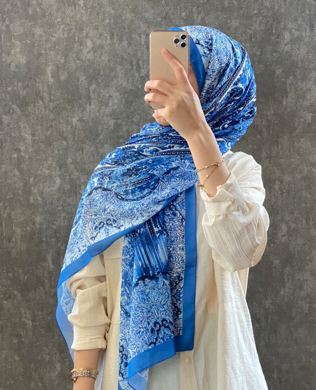 ETRO VUAL İPEK ŞAL 36987 -açık saks