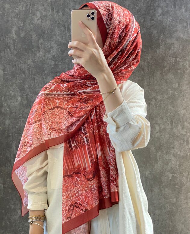 ETRO VUAL İPEK ŞAL 36987 -kiremit